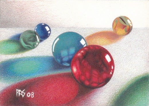 Robert's Marbles painted by Robert A. Sloan