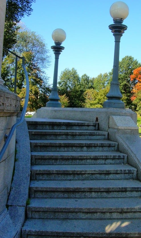 Stairs of the bandstand on Boston Common