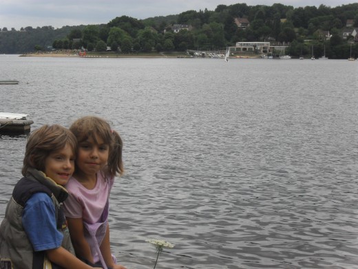 The Bonnu lake beach, just a short walk away from the Chteau de Bonnu.