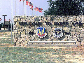 Front gate at Dyess Air Force Base.