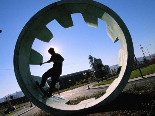 Skateboarding