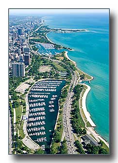 View of Diversey Harbor Facing North