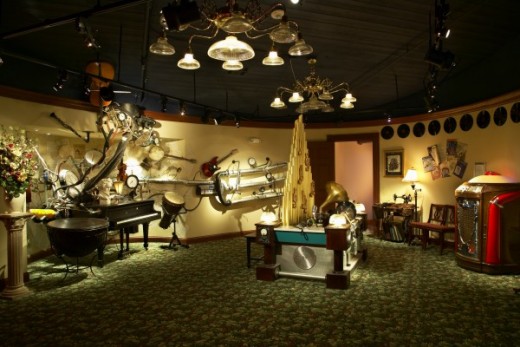 The Professors music room has his famous Philharmonica-matic.