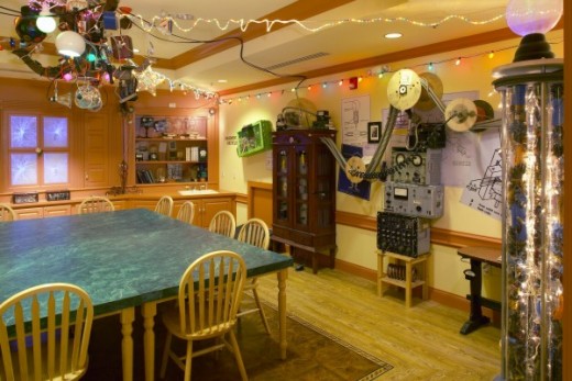 The Dining Room at Professor Pennypickles workshop is all about power and electricity.