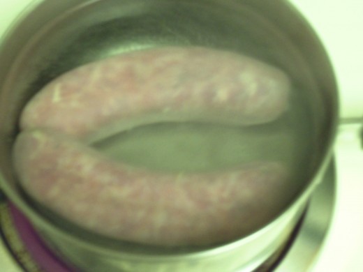 Italian Sausages Boiling