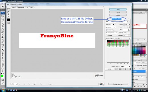 Save your animated banner as a GIF file.