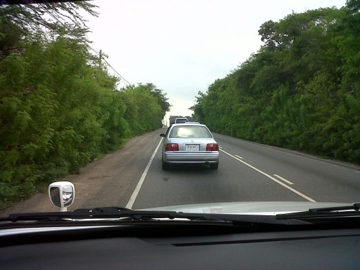 Now on Sandy Bay Road.