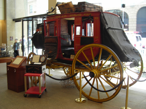 Old coach at Wells Fargo History Museum