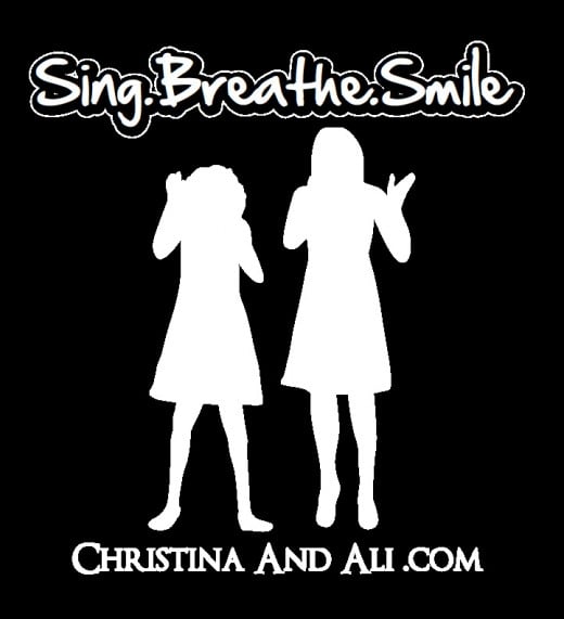 Christina and Ali's T-Shirt Design W/ Their Slogan, "Sing. Breathe. Smile"