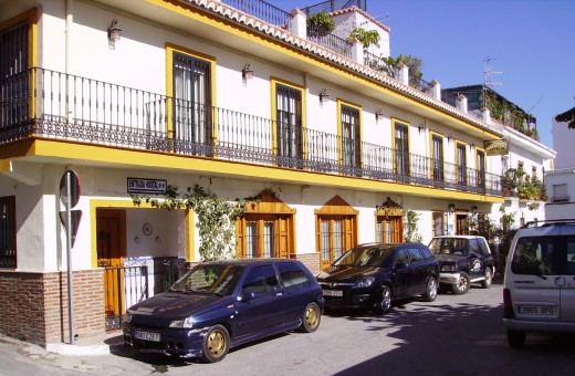 Parking right outside Hostal San Juan