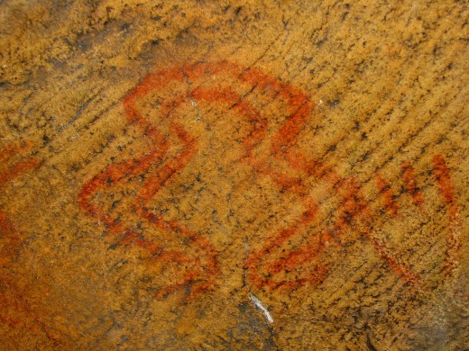 One of the cave paintings that were created thousands of years ago.