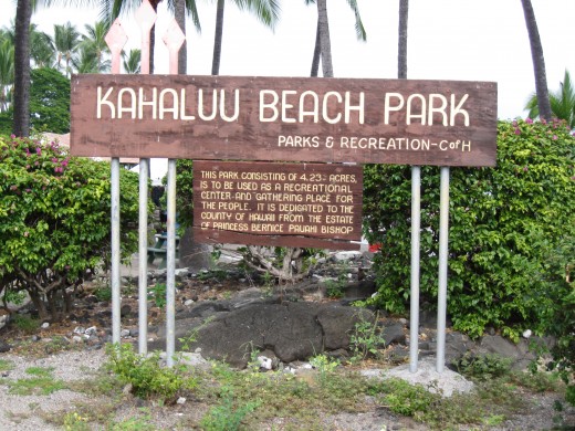Kahaluu Beach Park on Big Island of Hawaii