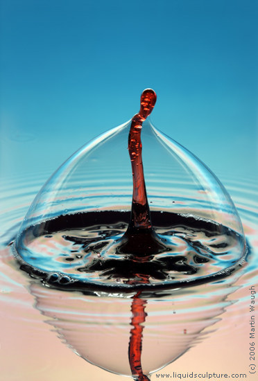 Liquid Sdulpture by Martin Waugh -- AGAINST THE ODDS -- amazing photo capture of nature's most fleeting fluid form 
