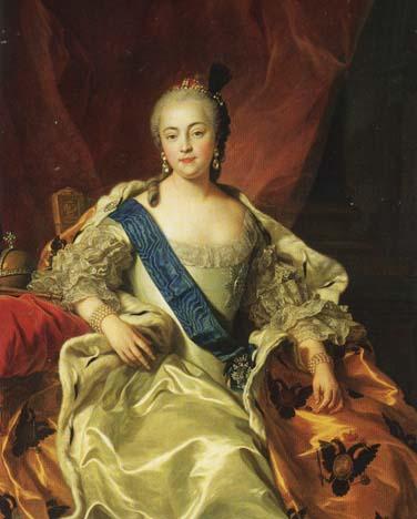 Public domain photo of portrait by Charles Andr van Loo (1705 - 1765) - photo courtesy of WikiPedia.org  ( http://en.wikipedia.org/wiki/File:Elizabeth_empress.jpg )