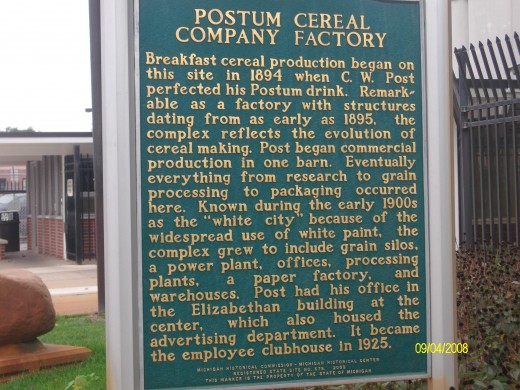 In front of Post