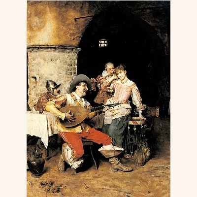 The Serenade, by Frederico Andreotti. From oil-paintings.com