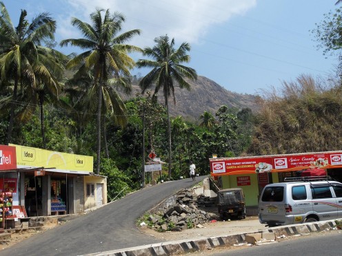 On the way from Cochin to Munnar.
