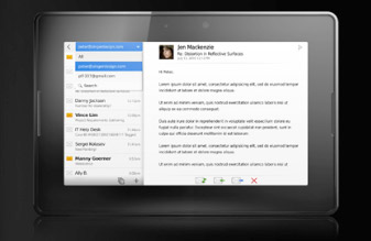 The new Blackberry Playbook - social networking is a cinch...