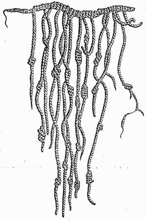 Knotted strings are a coded writing and numerical system used by the Inca.
