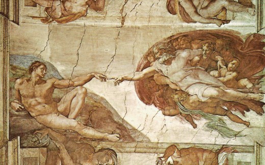 The "Creation of Adam" panel, Sistine Chapel ceiling.