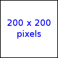 A two hundred by 200 hundred pixel square Image Credit: Wikipedia