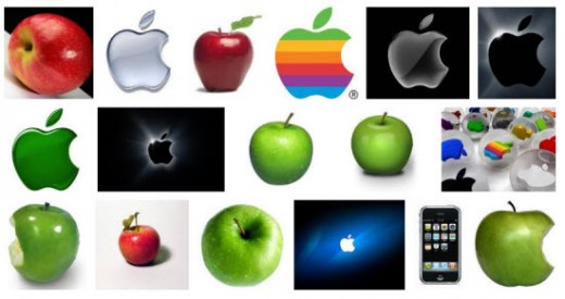 An example of search results for the word "apple" using Google Image search engine