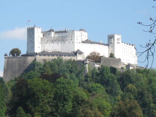 Monastery turned Fortress turned Castle overlooking Salzburg, Austria that reminds me of my castle 