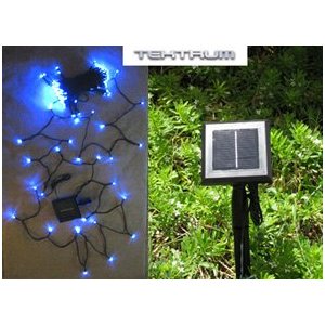 Tektrum 82 ft-long 150 Blue LED Two-in-One Solar String Fairy Lights Outdoor (set of 2)