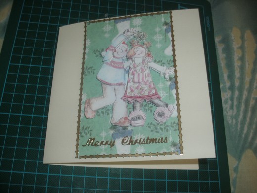 Hand made card using decoupage technique