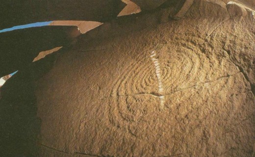 This spiral is the heart of the sun dagger calendar reading system that allowed for the planning of agricultural activity as well as ceremonial pursuits.
