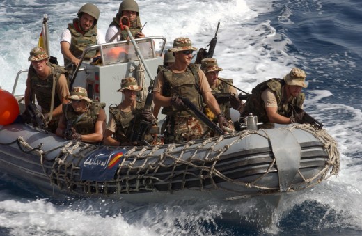 Spanish troops prepare to take on Somalian Pirates