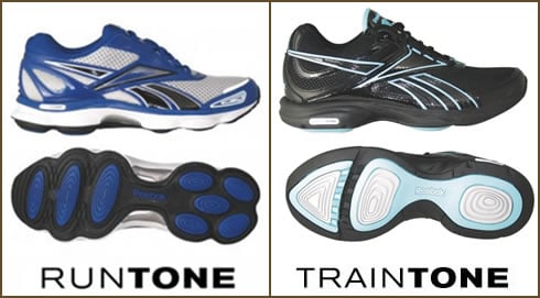 Reebok RunTone for running and TrainTone Slimm for the gym