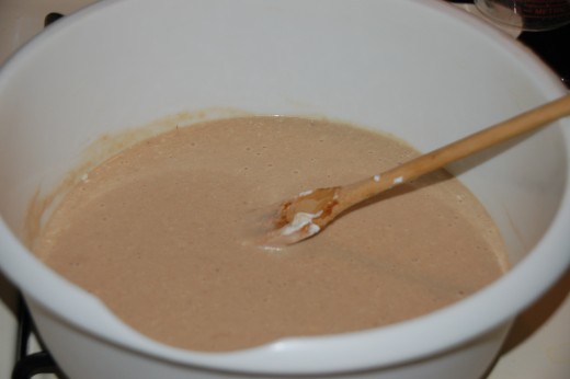 Banana batter may be lumpy with sour cream or brown sugar, a few pulses of the blender smooths it out!