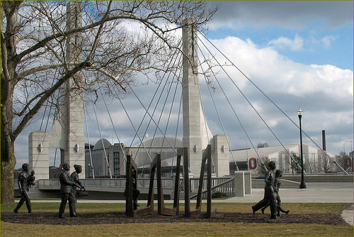 Bloch Cancer Survivors park next to the Lane Ave. Suspension Bridge. (http://creativecommons.org/licenses/by-nd/2.0/)