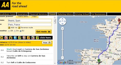 aa route planner