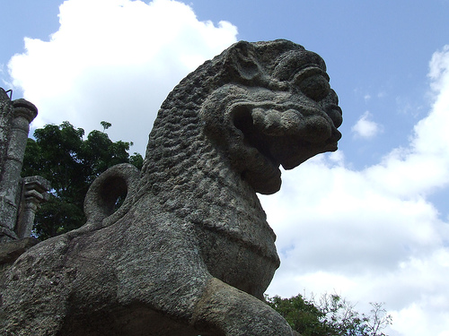 The famous Yapahuwa Lion stone carving