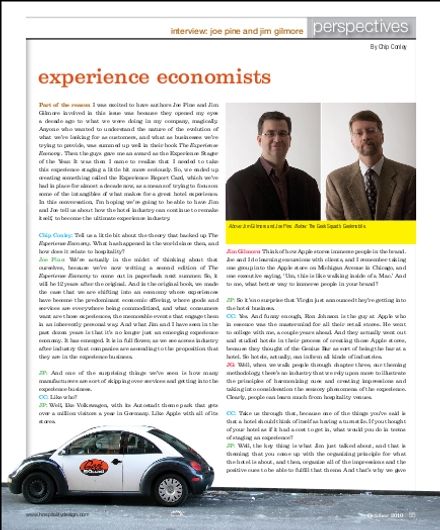 First page of a two-page interview article.