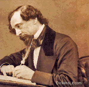 Charles Dickens at His Desk