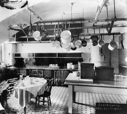 White House Kitchen.  Original copyright 1901, by Dr. G.W. Bell.