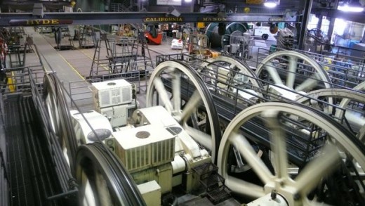 The cables that run the Cable Cars.