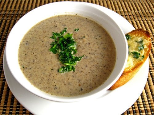 I love mushroom soup made from fresh mushrooms. On a chilly day with hot garlic bread there is nothing better. 