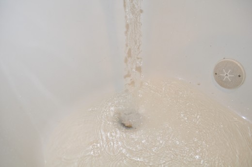 The splash of the water falling into the tub... and instant therapy for those who are stressed out!