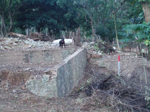 One of the walls.