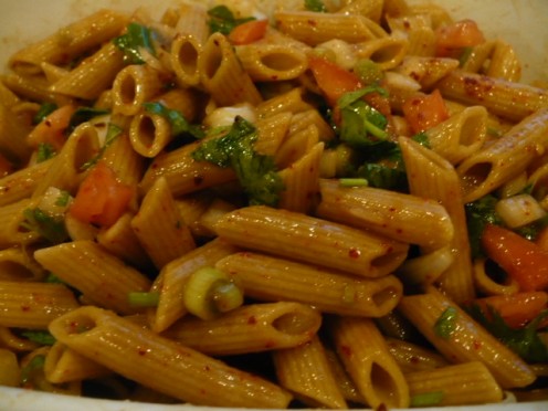 Dig into this healthy vegetarian penne dish---no guilt, just sheer pleasure. 