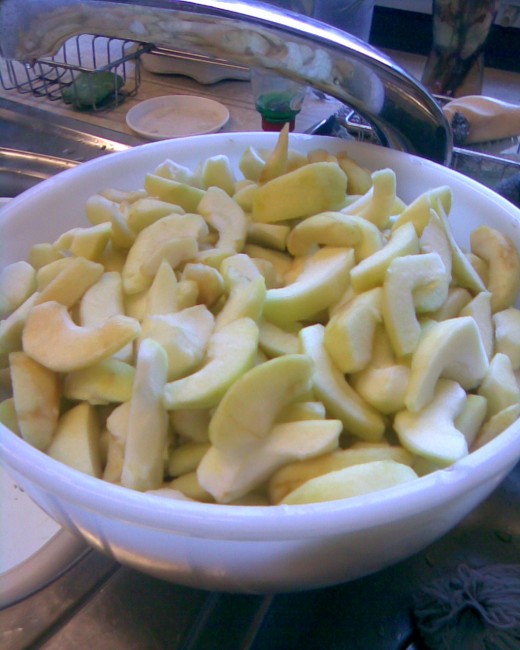core and slice apples