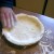 roll into a round shape, then place in round pie plate. Trim edges. roll into a round shape, then place in round pie plate. Trim edges.