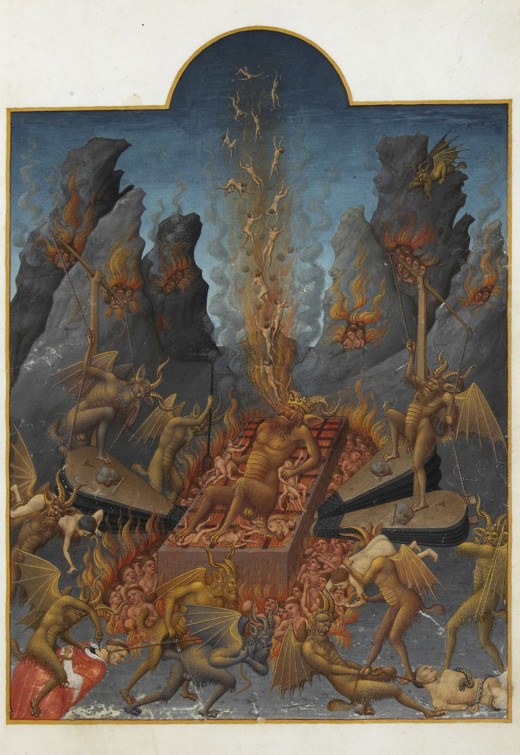 Hell (Les Tres Riches Heures du Duc de Berry, folio 108r; 15th century)
