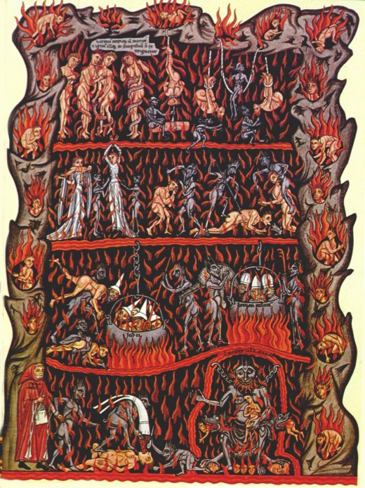 Hell (Herrad von Landsberg; about 1180)