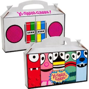 Fill Yo Gabba Gabba favor boxes with some yummy treats for guests. Sold in packs of 4.