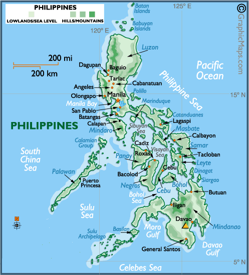 Map of the Philippines (Photo Credit: http://www.worldmapnow.com/)